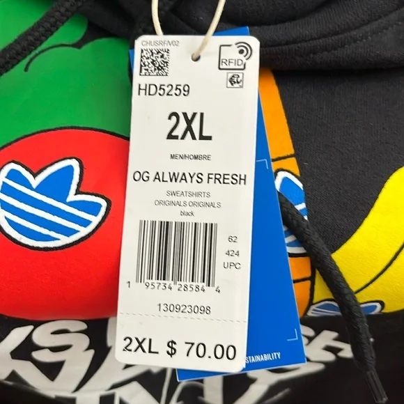 Adidas Originals Always Fresh Multi Sport Hoodie Size XXL - Picture 11 of 17